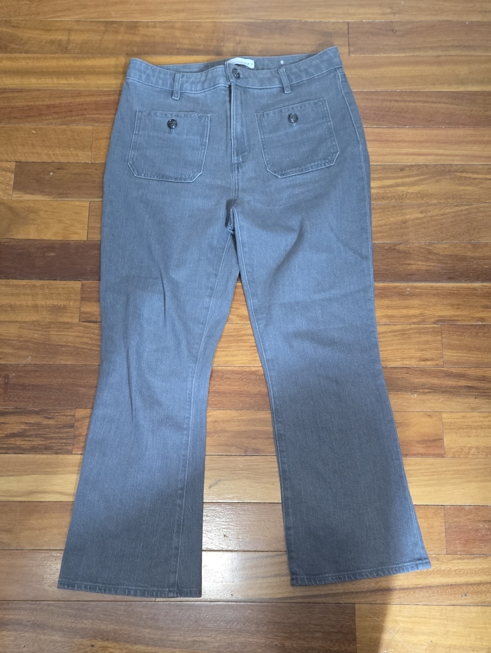 Ann Taylor LOFT Kick Crop Jeans Gray 28W